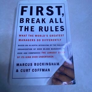 First Break All The Rules Hardcover Blue Management Leadership Simon & Schuster